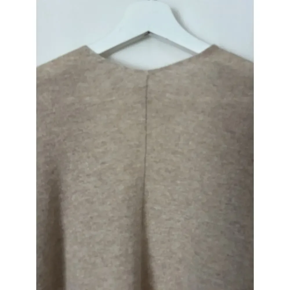 Garnet Hill Cashmere Wrap Shawl OS Womens Long Oat Heather Fringe Soft